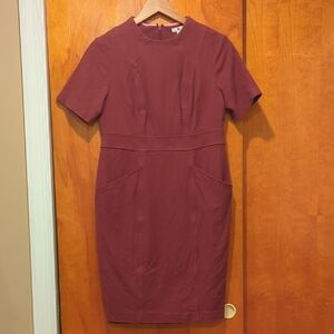 Boden Rich Burgundy Mini Dress